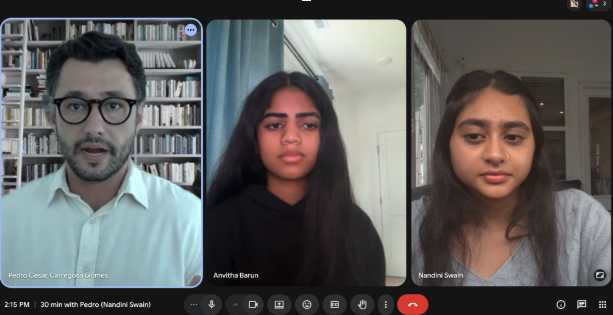 Anvitha meeting with a venture investor for LarvaLyte