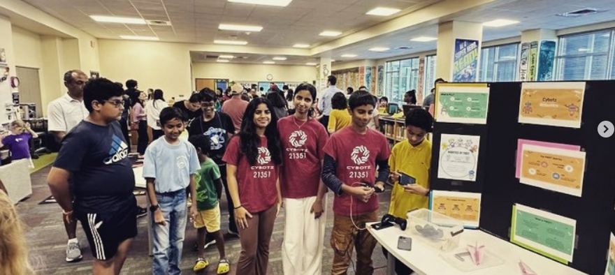Anvitha at a Cybotz Nonprofit outreach event