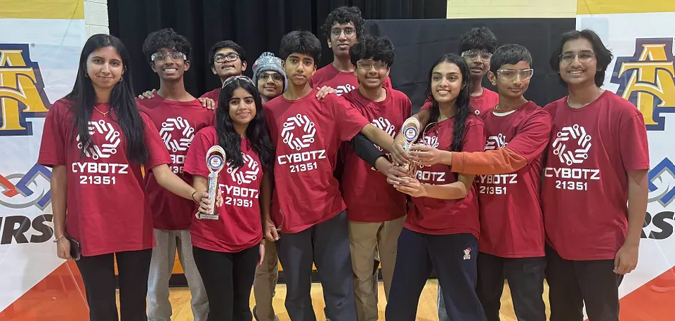 Anvitha with her FIRST Robotics team