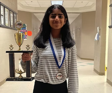 Anvitha at a Quill club meeting