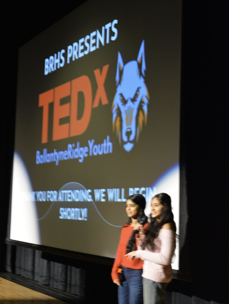 Anvitha leading a TEDx club meeting