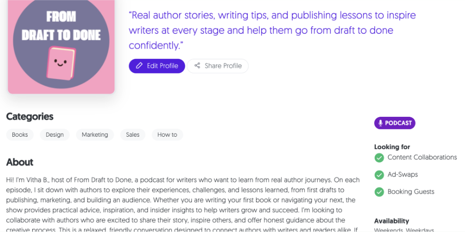 Starting the From Draft to Done podcast